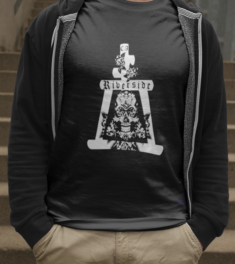 Riverside California Mission Inn Bell Skull Design T-Shirt