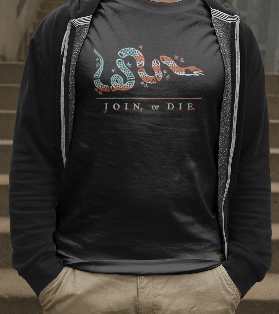 Join Or Die Patriotic Snake Flag T-Shirt