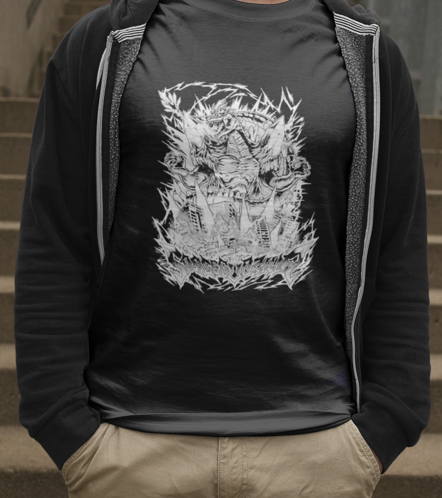 SpaceGodzilla Nekro Variant Fictional Monster Collectible Comic Style T-Shirt