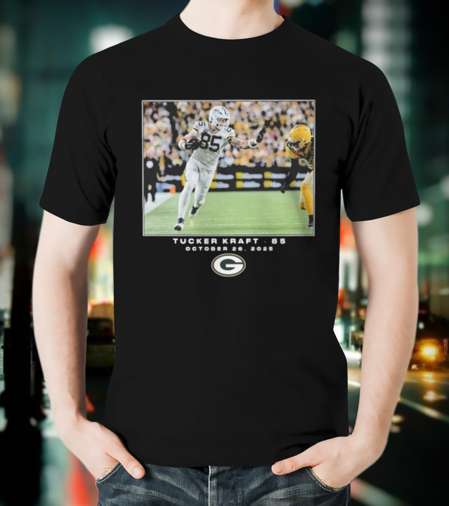 Tucker Kraft 85 Green Bay Packers NFL October 26 2025 Week 8 T-Shirt