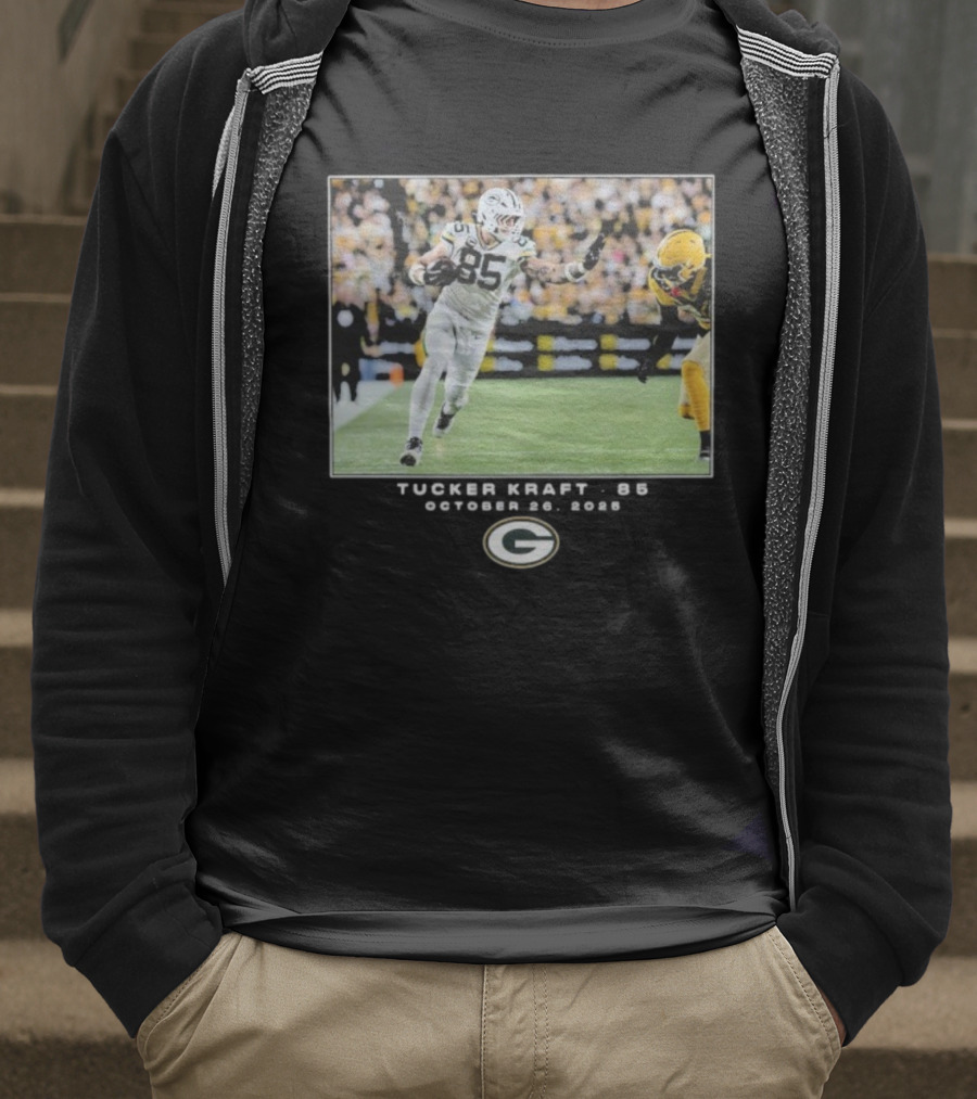 Tucker Kraft 85 Green Bay Packers NFL October 26 2025 Week 8 T-Shirt