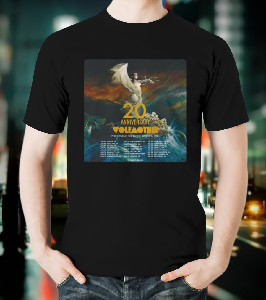 Wolfmother 20th Anniversary Performing Debut Album In Full 2026 USA Tour Dates T-Shirt