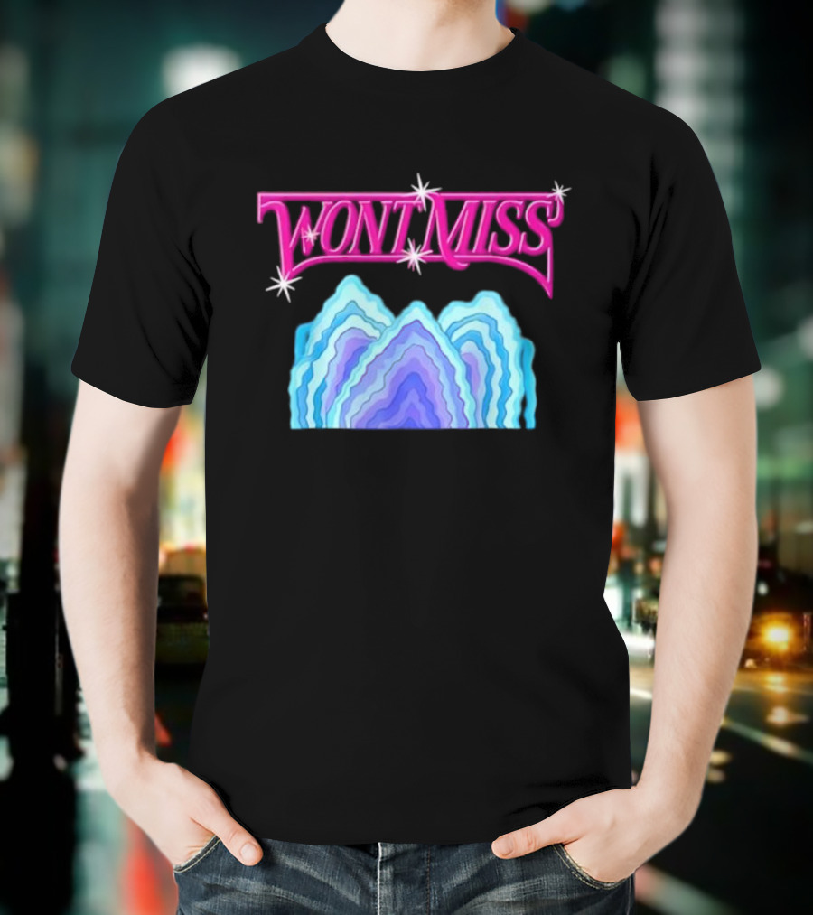 Won't Miss Blink Neon Mountain Waves T-Shirt