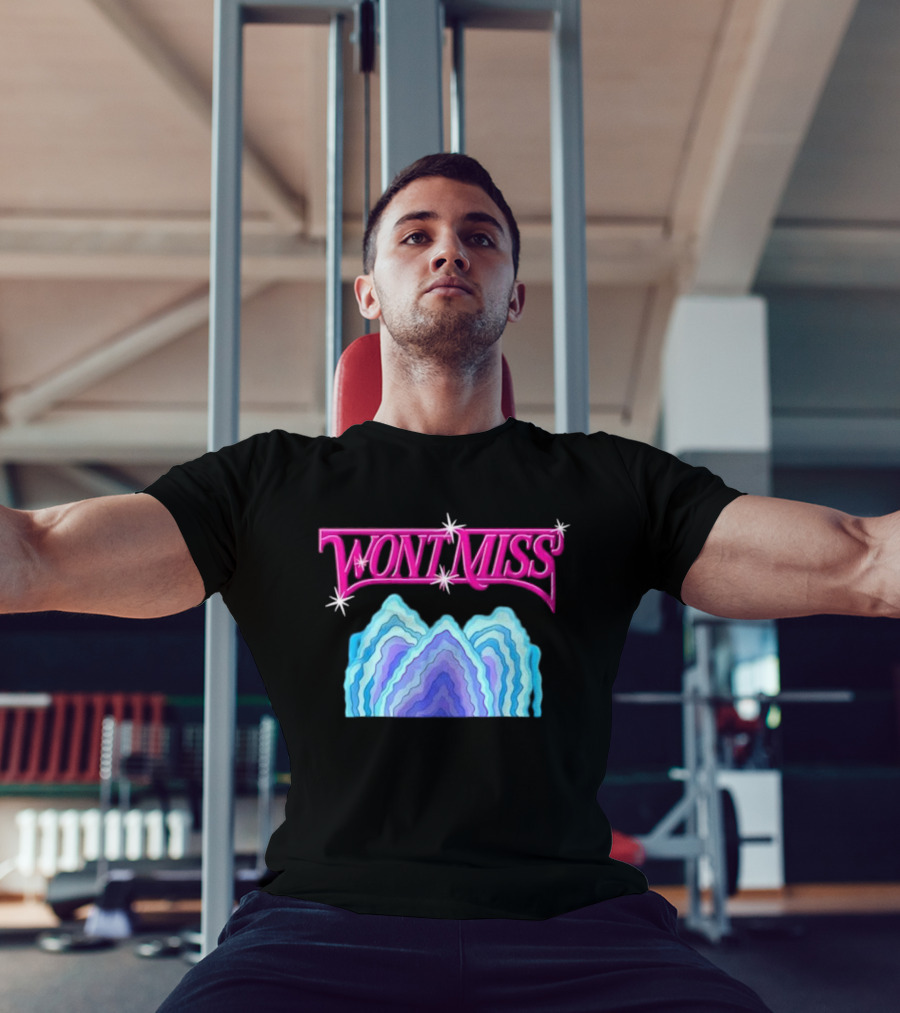Won't Miss Blink Neon Mountain Waves T-Shirt