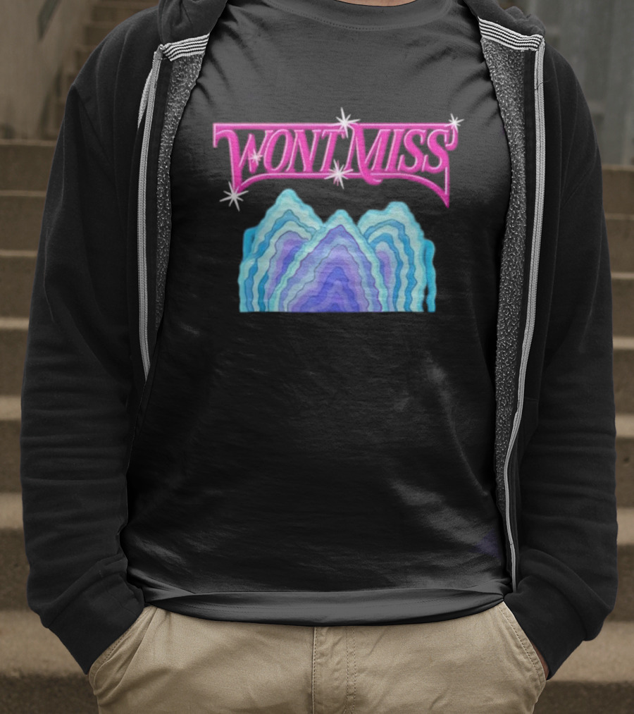 Won't Miss Blink Neon Mountain Waves T-Shirt