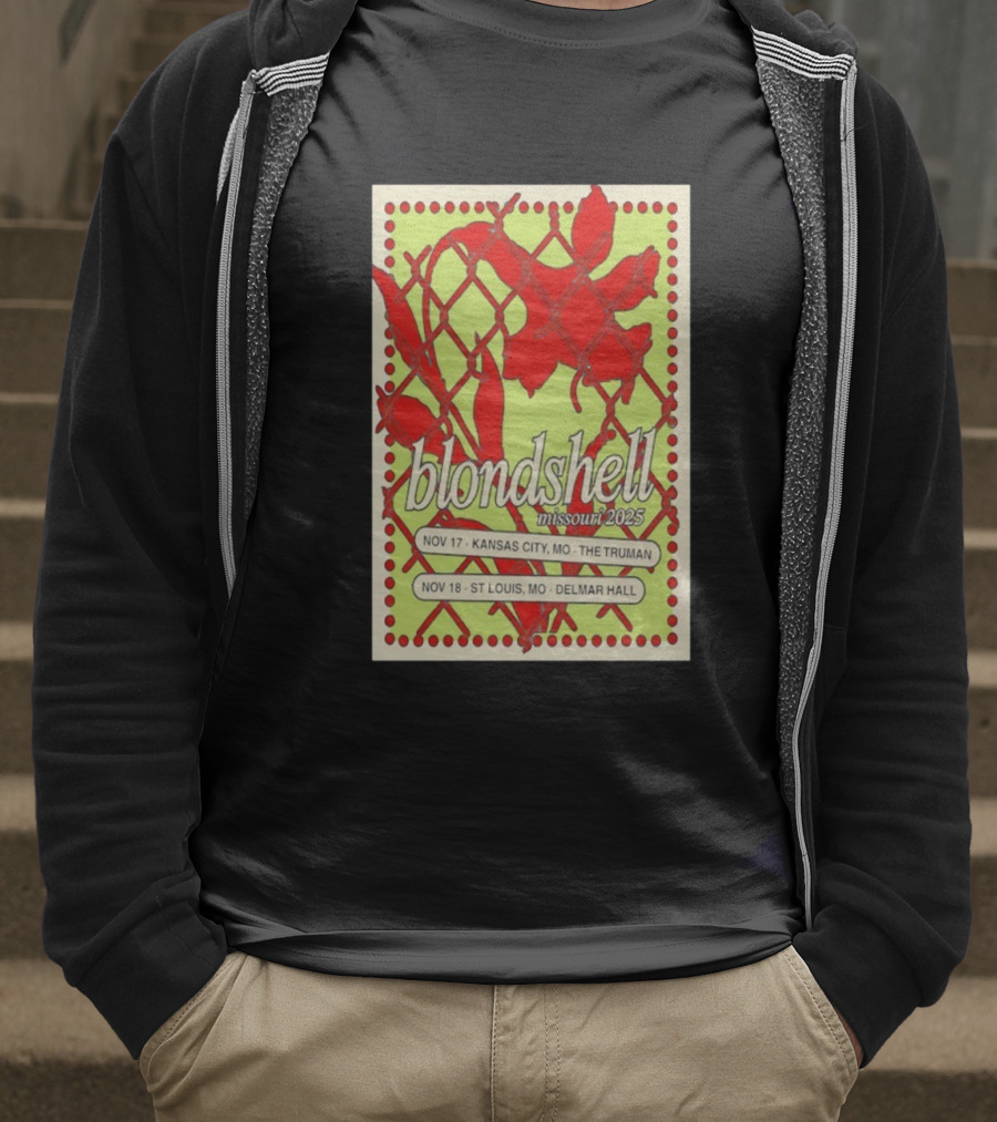 Blondshell Missouri 2025 Tour Kansas City St Louis Nov 17 The Truman Nov 18 Delmar Hall T-Shirt