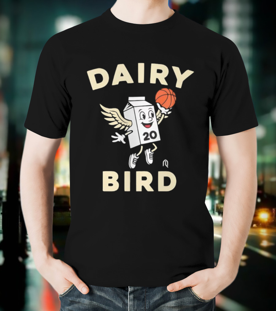Dairy Bird 20 Winged Milk Carton Basketball T-Shirt