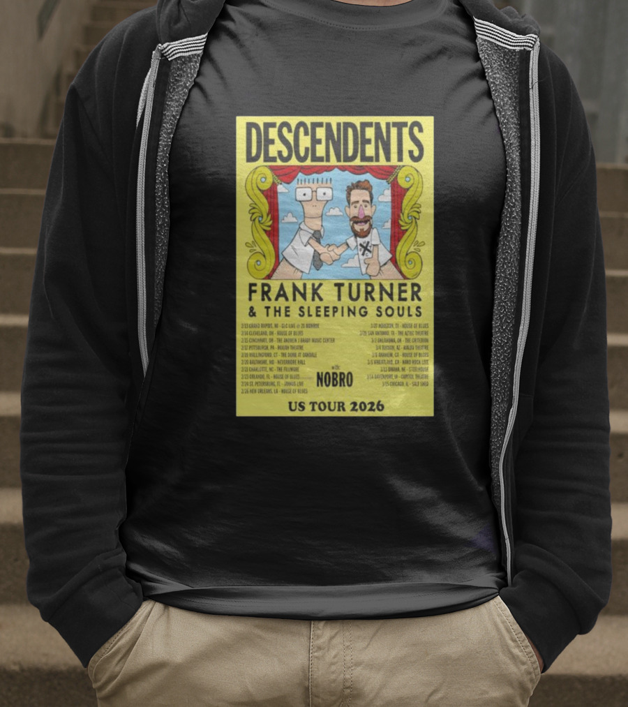 Descendents Frank Turner & The Sleeping Souls NOBRO US Tour 2026 With Concert Dates T-Shirt