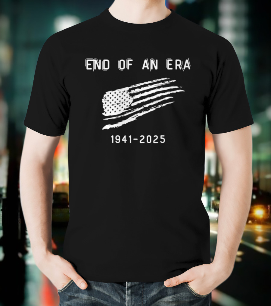 Dick Cheney End Of An Era 1941-2025 American Flag T-Shirt