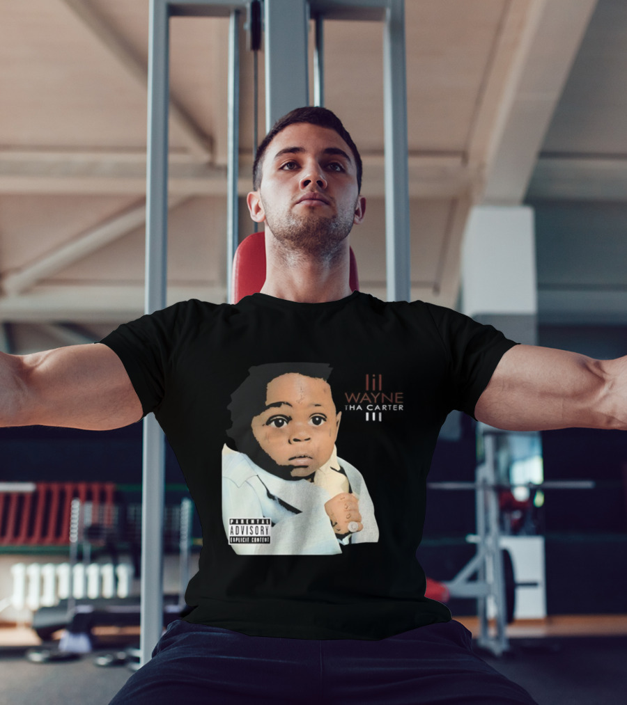 Lil Wayne Tha Carter III Album Cover Baby With Parental Advisory Explicit Content T-Shirt
