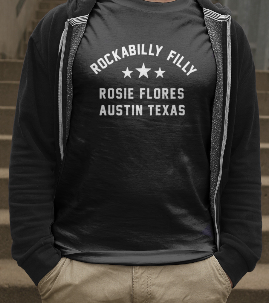 Rockabilly Filly Rosie Flores Austin Texas Stars 2025 Tour T-Shirt