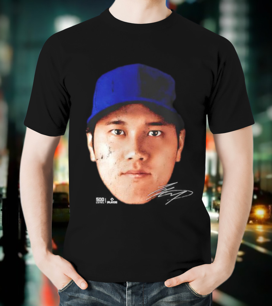 Shohei Ohtani Los Angeles Vintage Head Signature T-Shirt