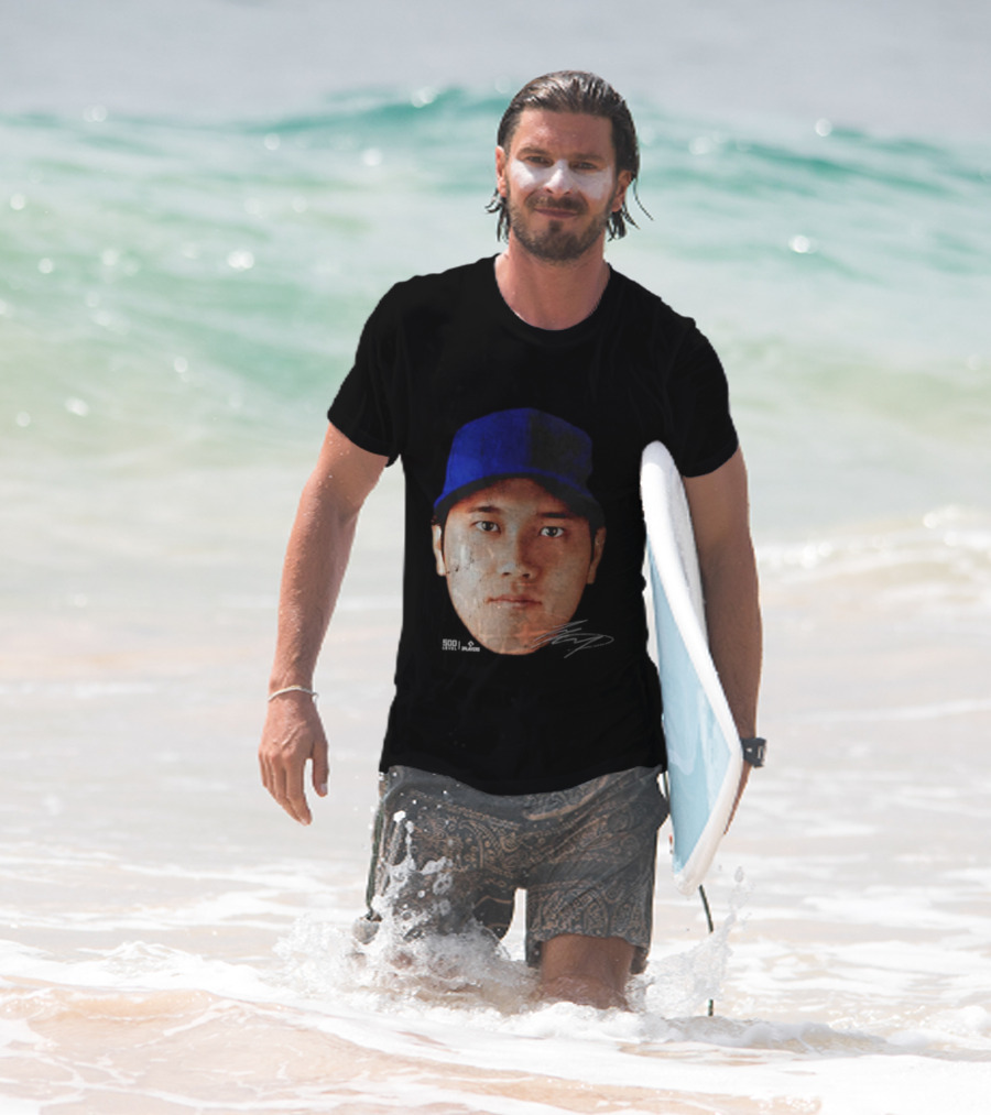 Shohei Ohtani Los Angeles Vintage Head Signature T-Shirt