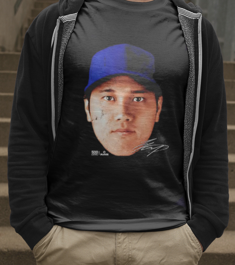 Shohei Ohtani Los Angeles Vintage Head Signature T-Shirt