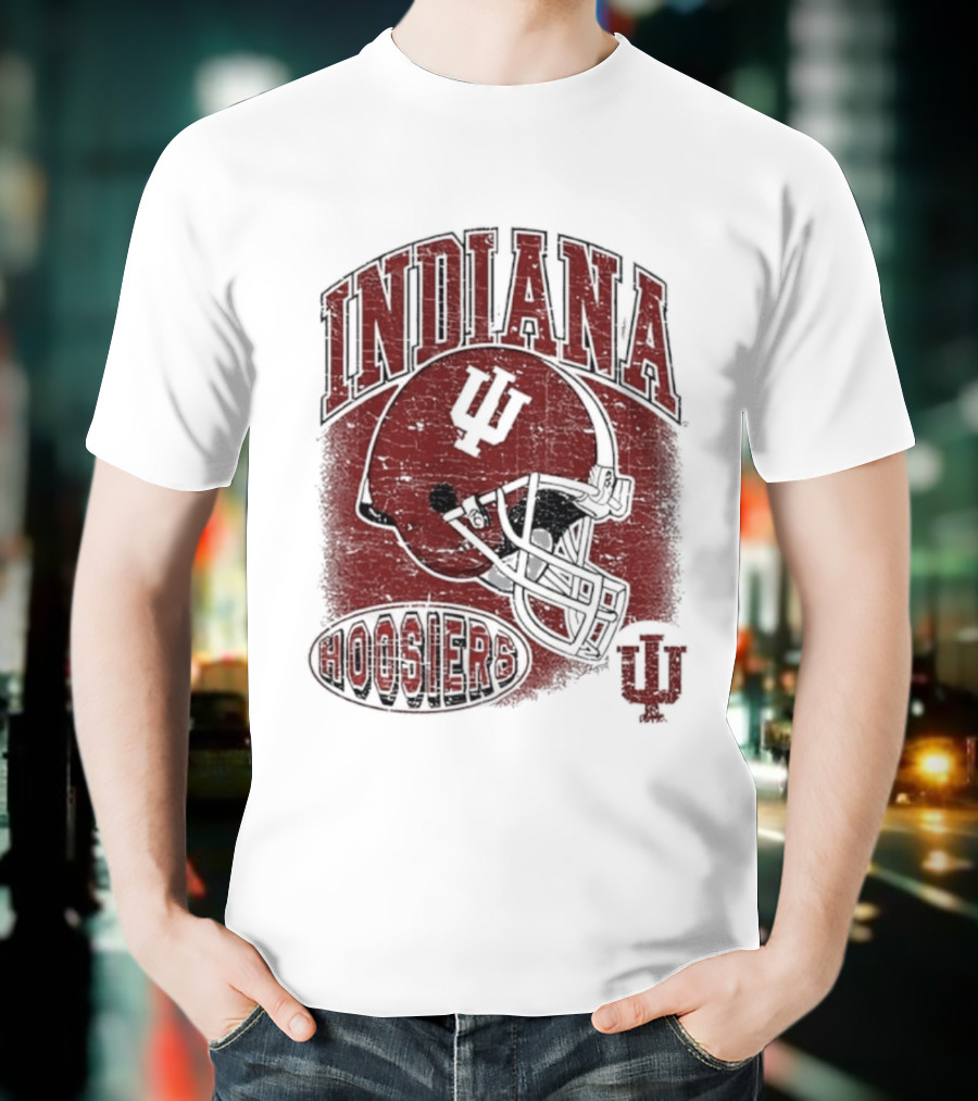 Indiana Hoosiers Vintage Helmet IU Football T-Shirt