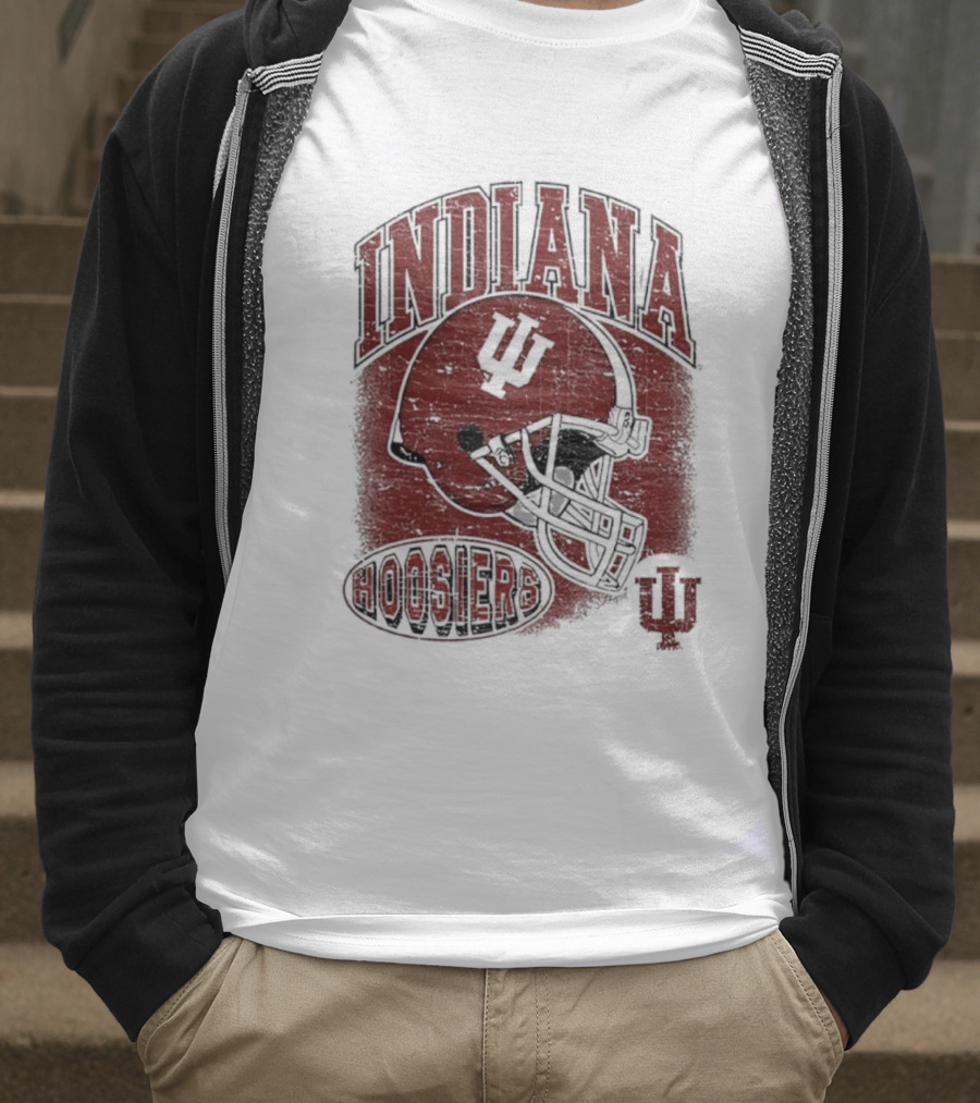 Indiana Hoosiers Vintage Helmet IU Football T-Shirt