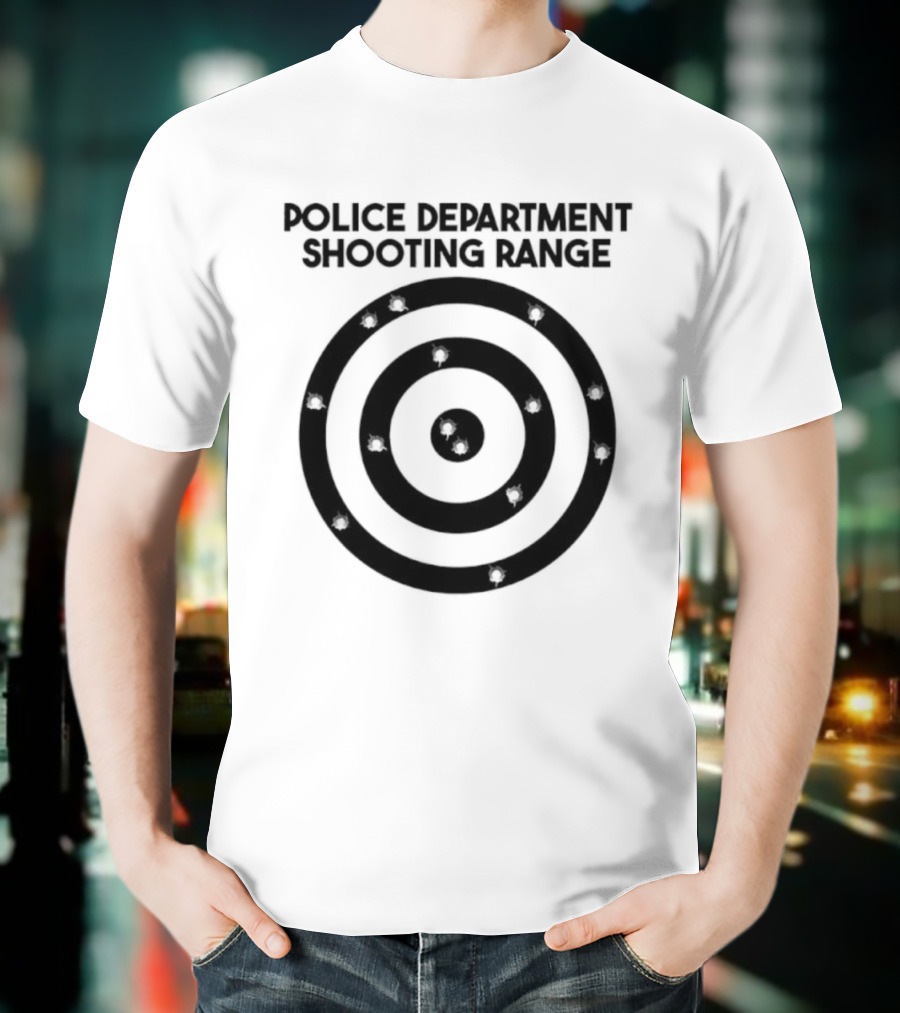 Police Department Shooting Range Target Practice Badge T-Shirt