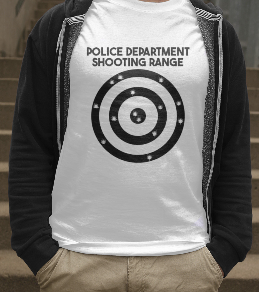 Police Department Shooting Range Target Practice Badge T-Shirt