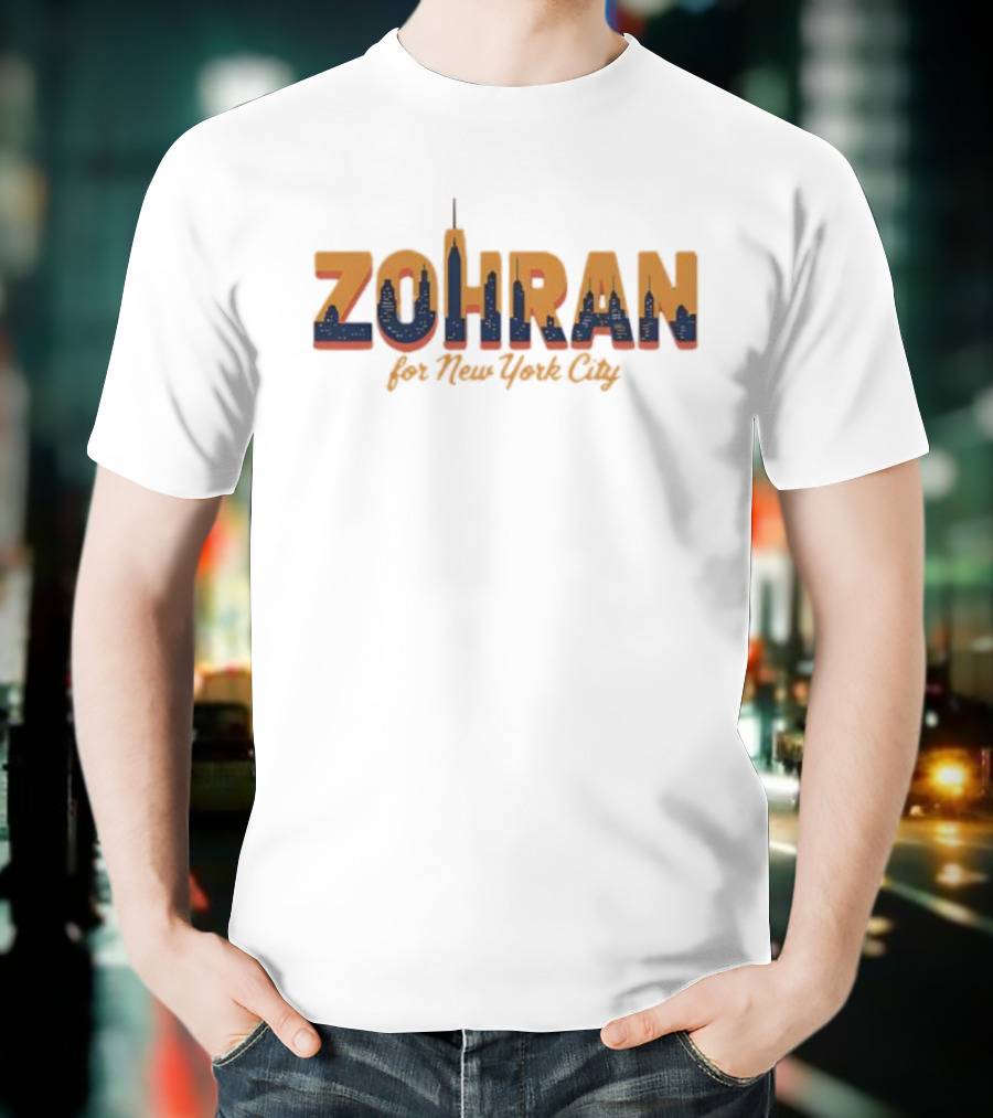 Zohran For New York City Skyline Mamdani 2025 T-Shirt