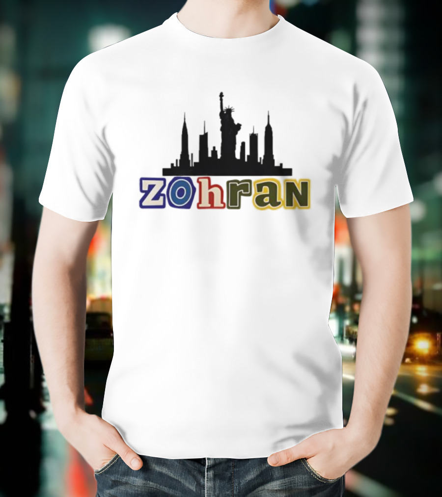 Zohran Mamdani NYC Skyline Statue Of Liberty T-Shirt