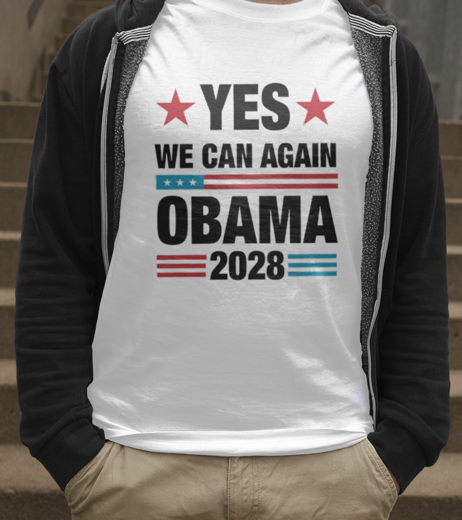 Yes We Can Again Obama 2028 Political Campaign T-Shirt