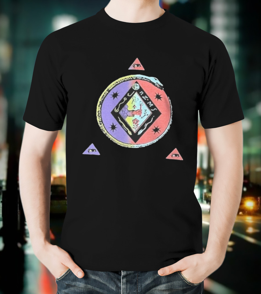 Ancient Symbols Serpent Encircled Eye Triangles Mysterious Insignia T-Shirt