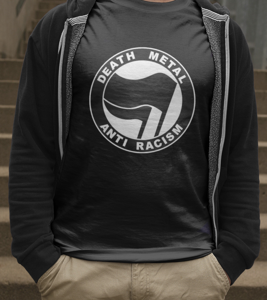 Death Metal Anti Racism Anti Fascist Action Antifa Flag Symbol T-Shirt