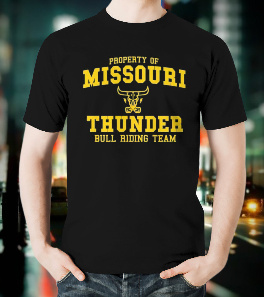Property Of Missouri Thunder Bull Riding Team T-Shirt