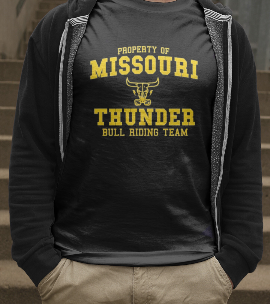 Property Of Missouri Thunder Bull Riding Team T-Shirt
