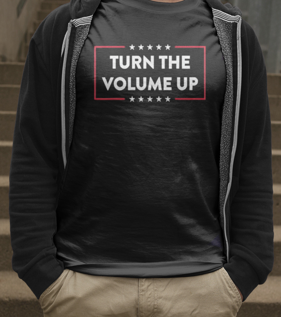 Turn The Volume Up Vintage Stars Retro T-Shirt