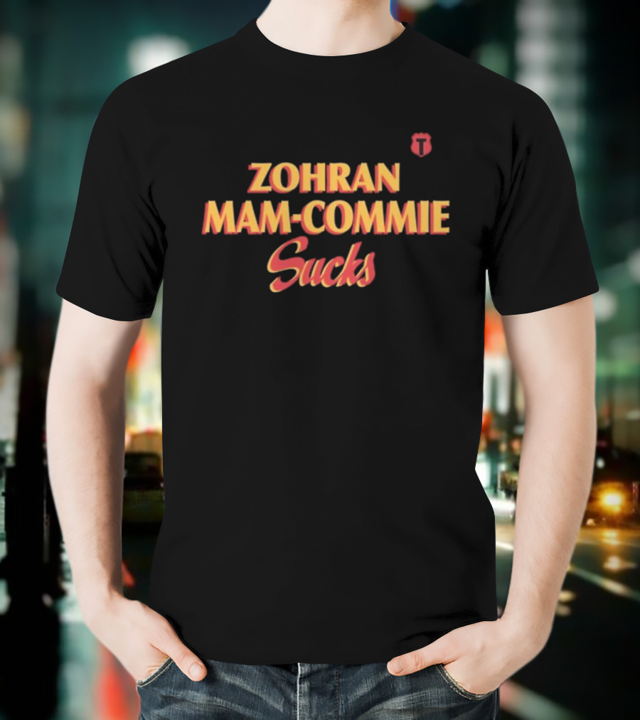 Zohran Mamdani Mam-Commie Sucks Red Text Icon T-Shirt