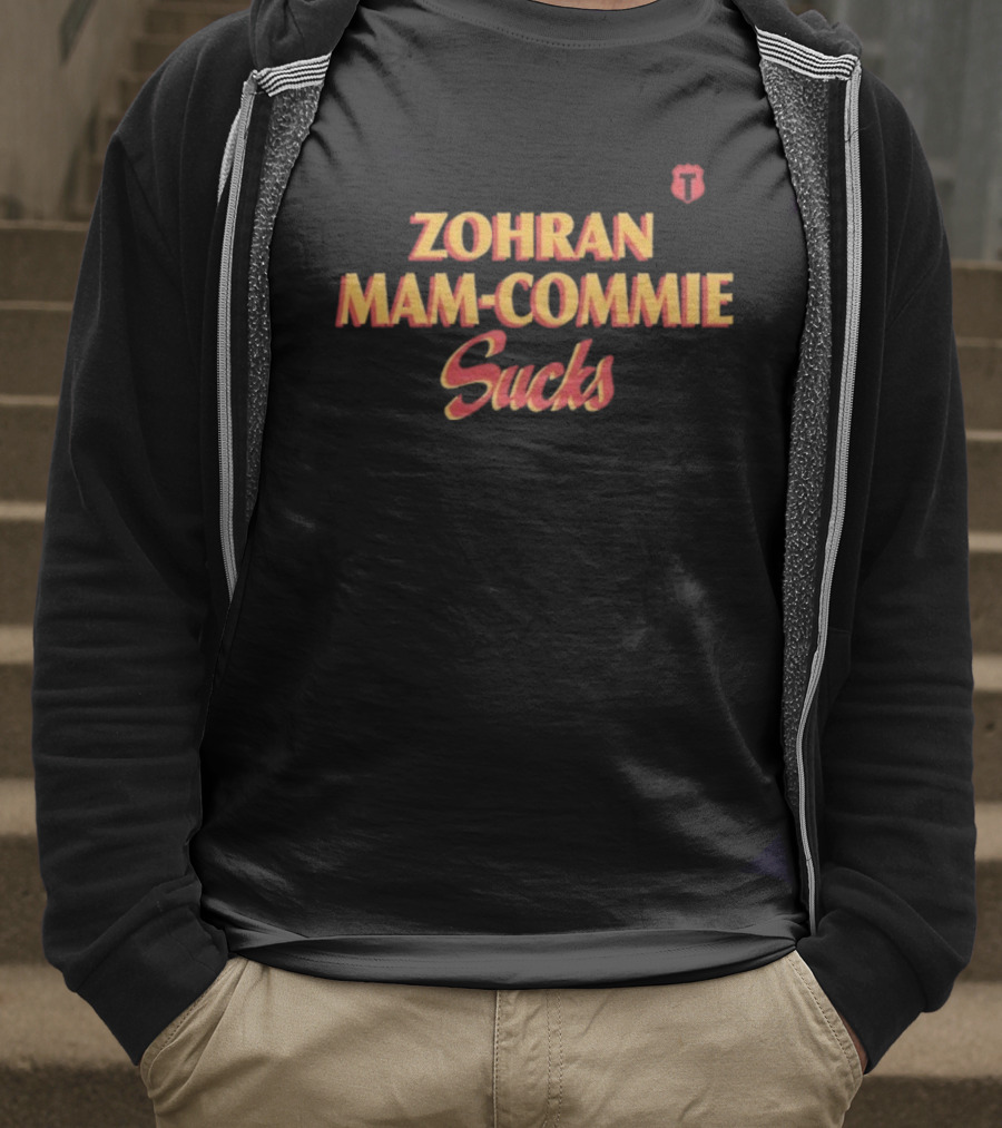 Zohran Mamdani Mam-Commie Sucks Red Text Icon T-Shirt