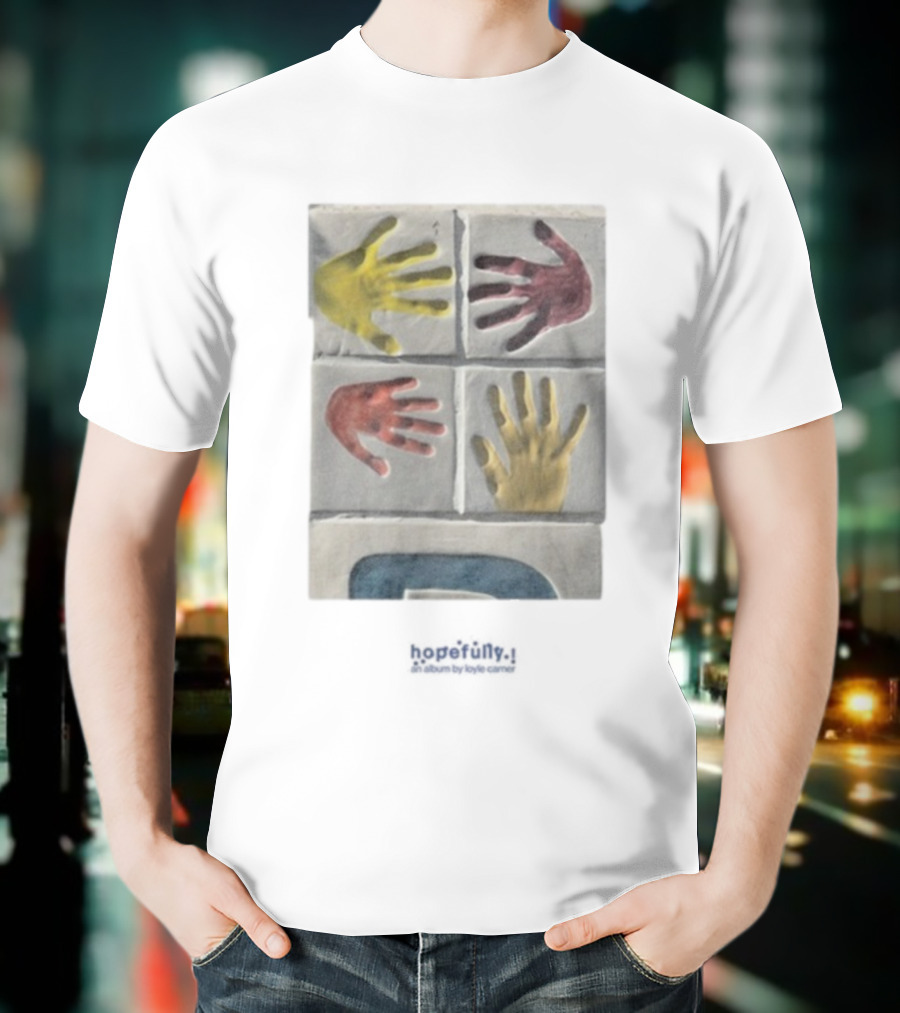 Loyle Carner Hopefully Hands Colorful Handprints T-Shirt