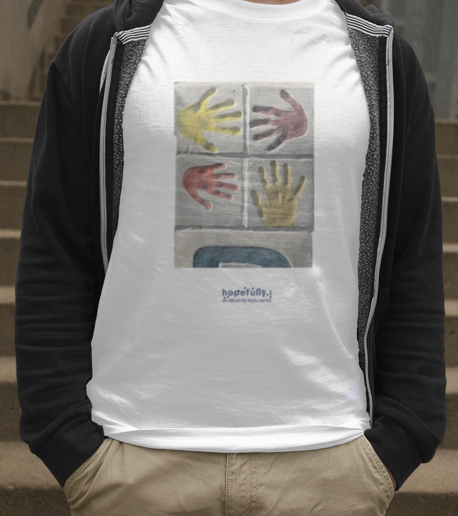Loyle Carner Hopefully Hands Colorful Handprints T-Shirt