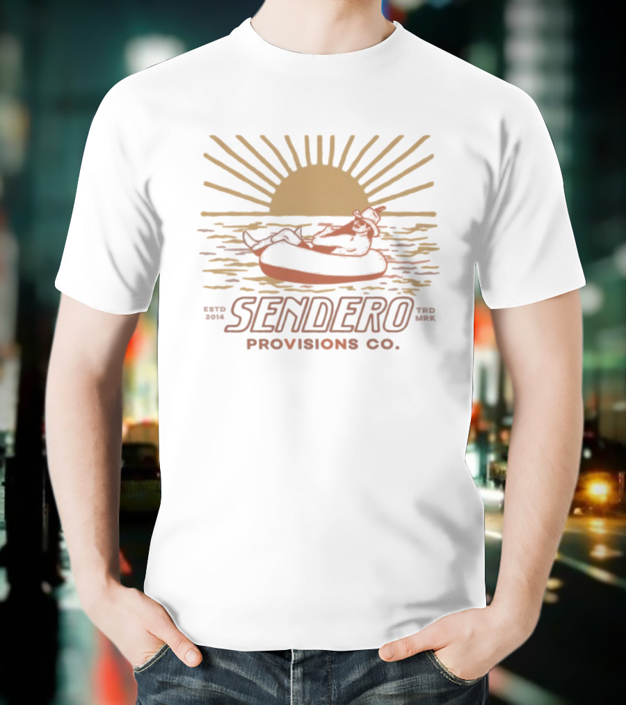 Sendero Provisions Co Out Yonder Est 2014 Sun And River Scene T-Shirt