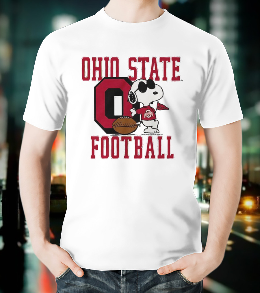 Ohio State Football Snoopy Joe Cool Peanuts Buckeyes Go Buckeyes T-Shirt
