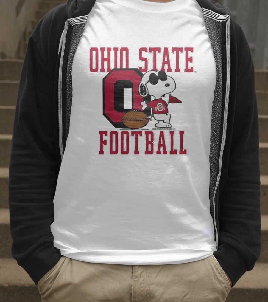 Ohio State Football Snoopy Joe Cool Peanuts Buckeyes Go Buckeyes T-Shirt