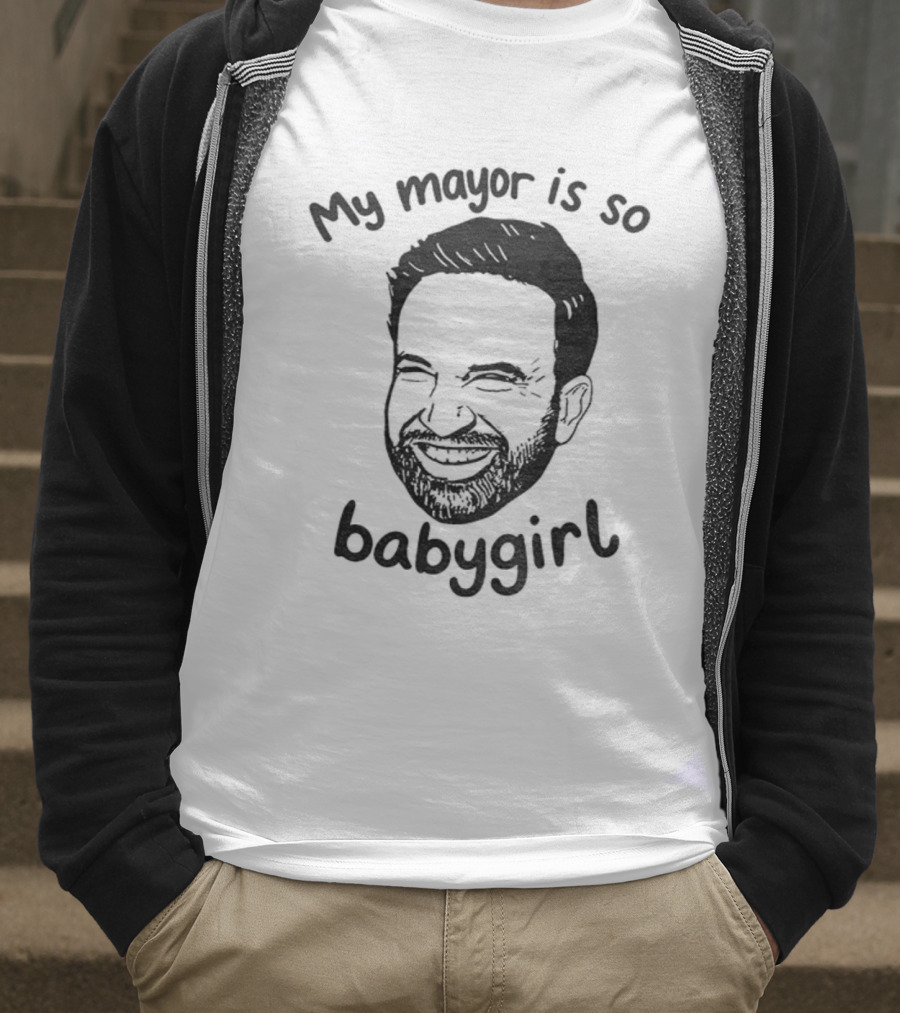 My Mayor Is So Babygirl Zohran Mamdani Big Face Smile T-Shirt