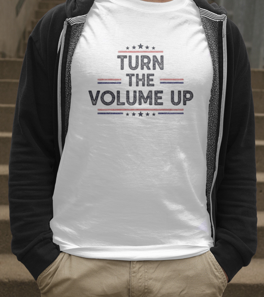 Turn The Volume Up Zohran Mamdani Mayor 2026 Progressive Stars Red White Blue T-Shirt