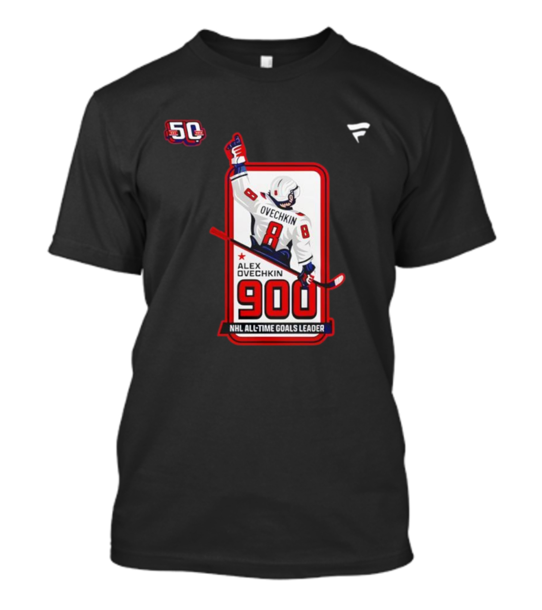 Alex Ovechkin NHL All-Time Goals Leader 900 Goals 50th Anniversary 2025 T-Shirt