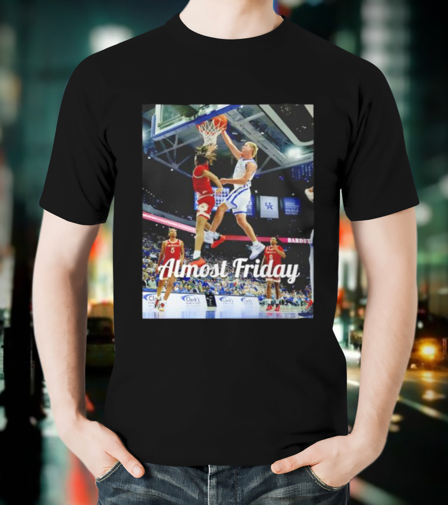 Kentucky Basketball Almost Friday Game Day Action T-Shirt
