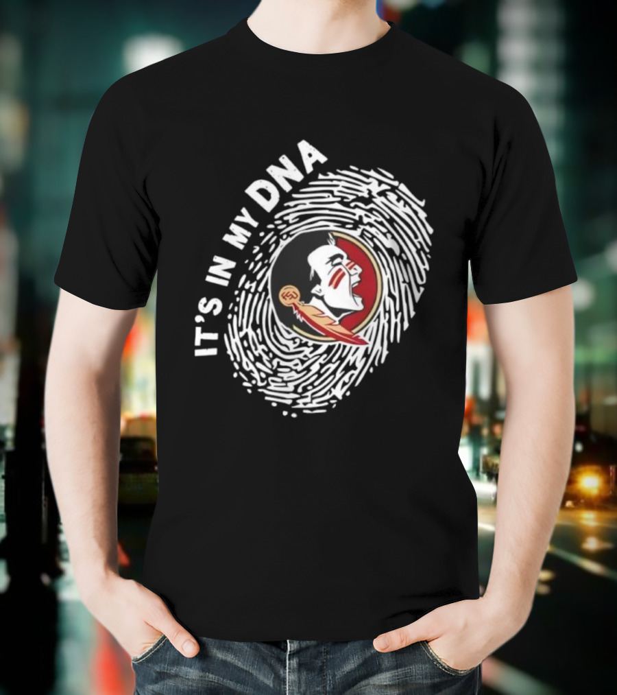 Florida State Seminoles It's In My DNA Fingerprint T-Shirt