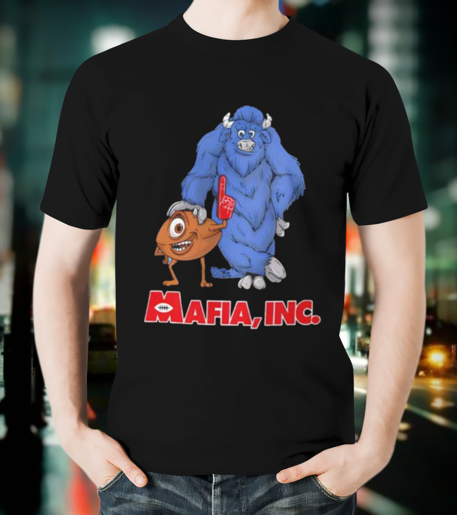 Buffalo Bills Mafia Inc Mascot Big Blue Yeti And Football Character T-Shirt