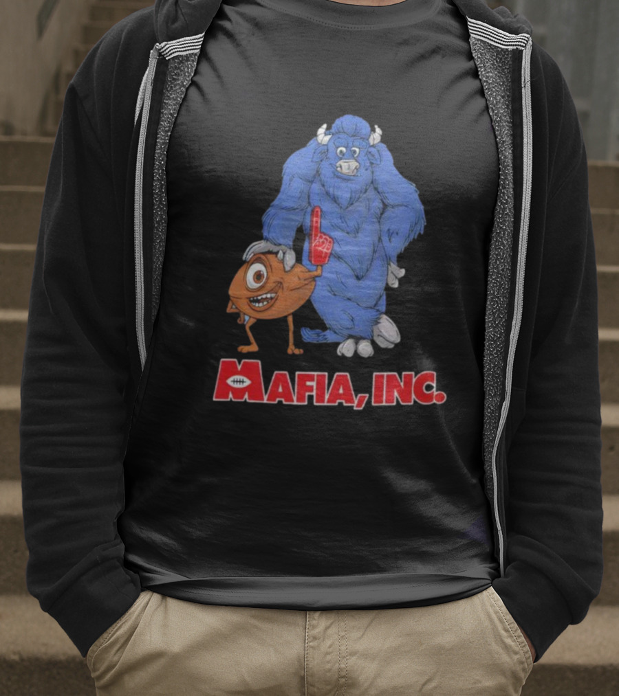 Buffalo Bills Mafia Inc Mascot Big Blue Yeti And Football Character T-Shirt