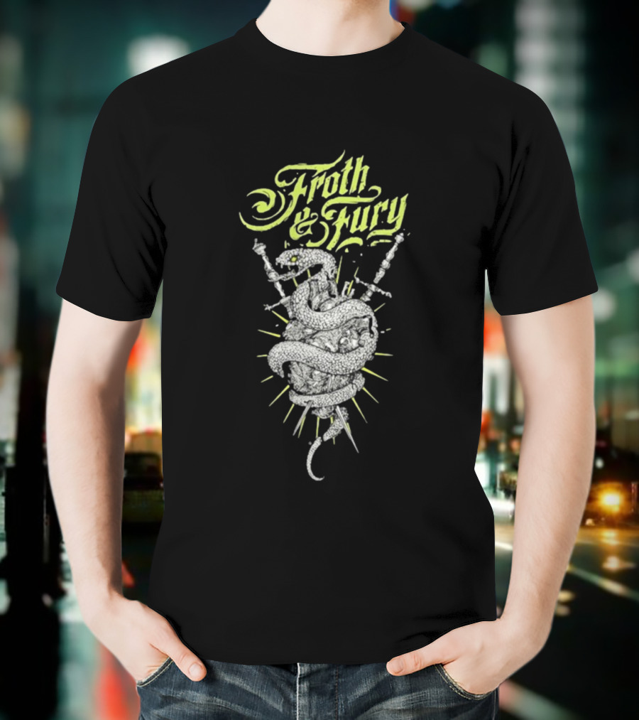 Froth & Fury Snake Heart With Swords Perth T-Shirt