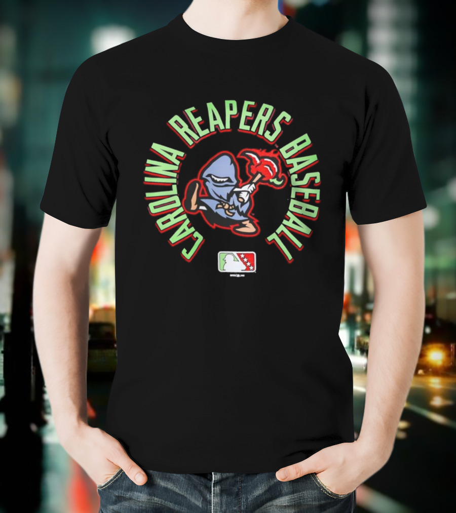 Carolina Reapers Baseball Chili Pepper Character MLB Style T-Shirt