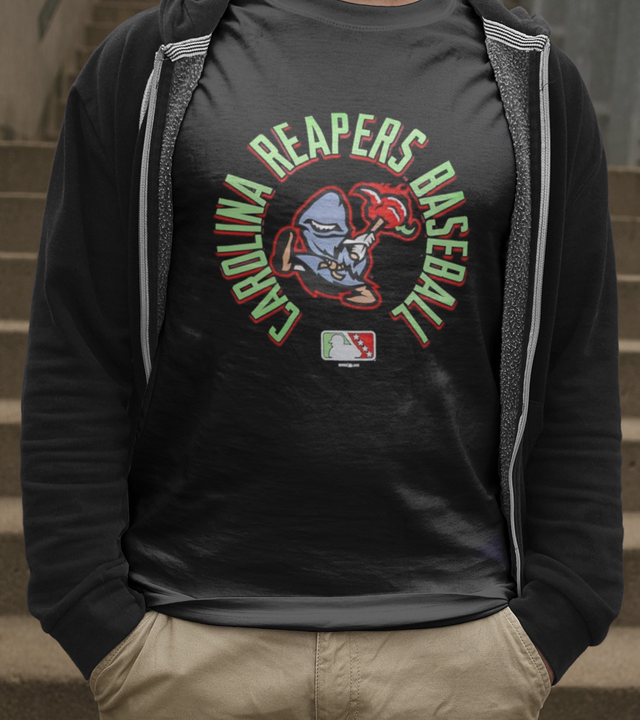 Carolina Reapers Baseball Chili Pepper Character MLB Style T-Shirt