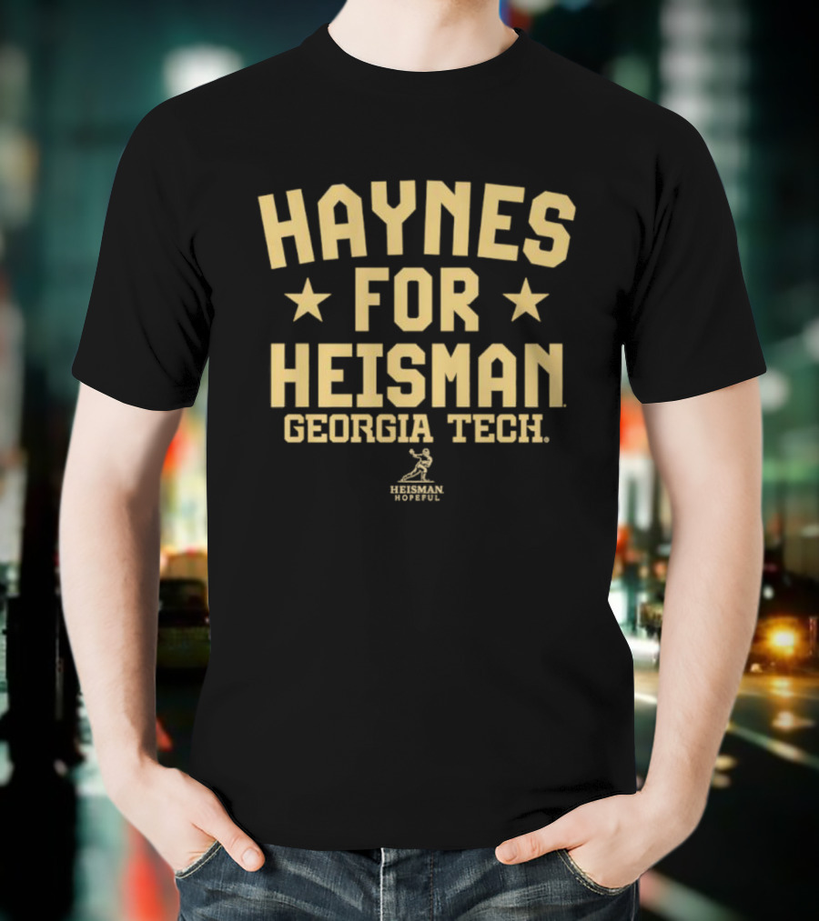 Georgia Tech Haynes For Heisman Campaign Football Recognition T-Shirt