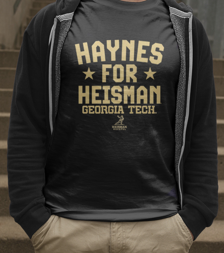 Georgia Tech Haynes For Heisman Campaign Football Recognition T-Shirt