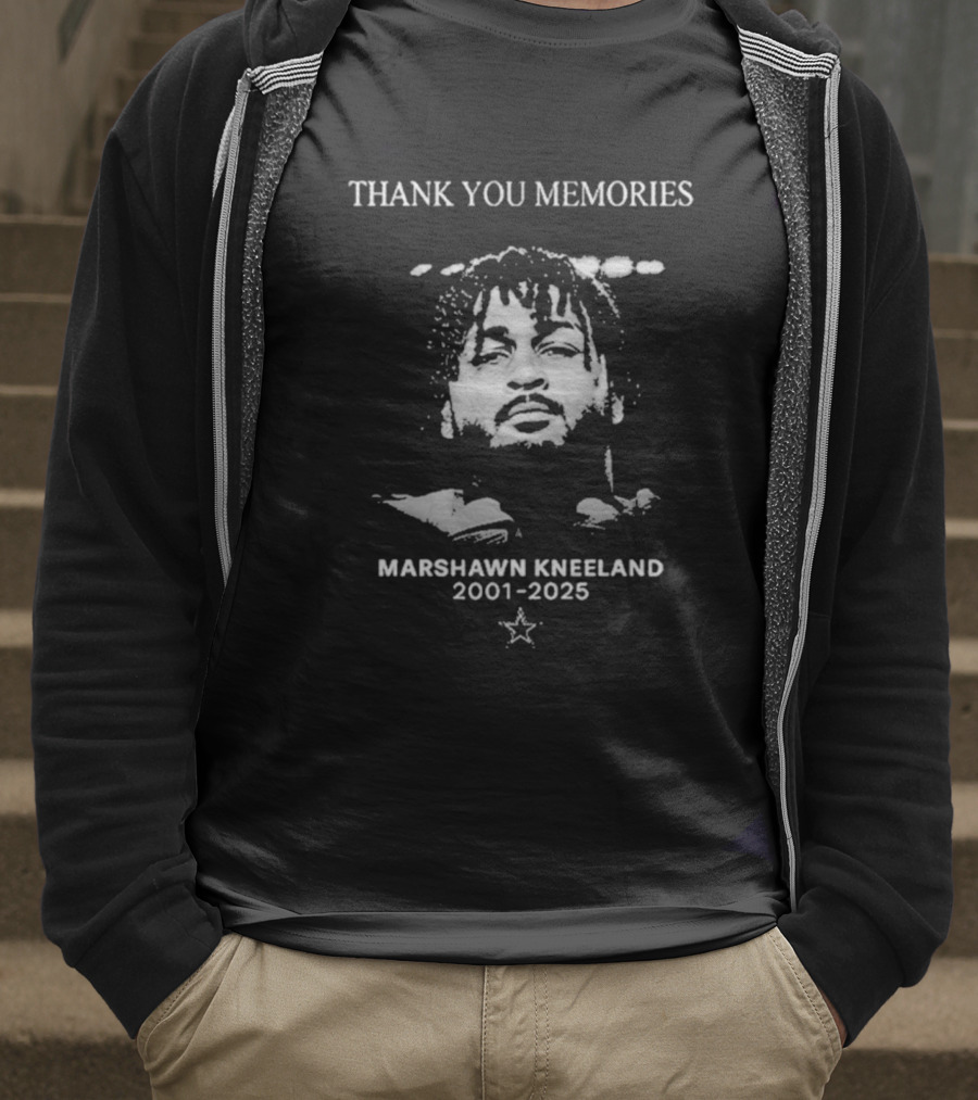 Thank You Memories Marshawn Kneeland 2001-2025 Star Symbol T-Shirt